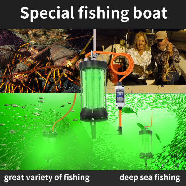 led fishing light 500w Catching salmon large fish IP68 double waterproof use it in fishing farms - Image 5