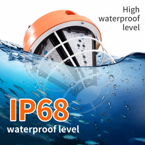 IP68 waterproof Attraction Lamp 200W Lure Catching salmon large fish green fishing light - Image 3