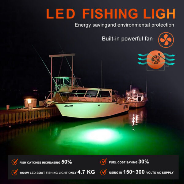 1000W LED marine step lights for yachts fishing light - Image 8