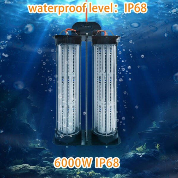LED Deep Drop Underwater Fishing Light Offshore Fishing 6000w Attracting Fish Lamp - Image 3