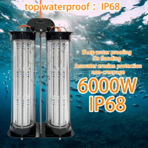 LED Deep Drop Underwater Fishing Light Offshore Fishing 6000w Attracting Fish Lamp