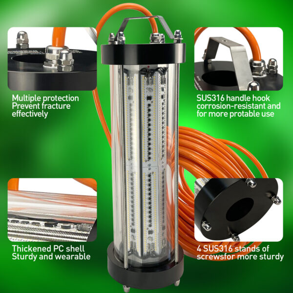2000W catching fish LED Fishing Light boat green light underwater - Image 6